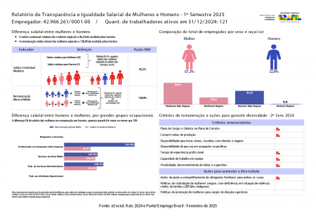 Relatório de Transparência Salarial - Lei de Igualdade Salarial